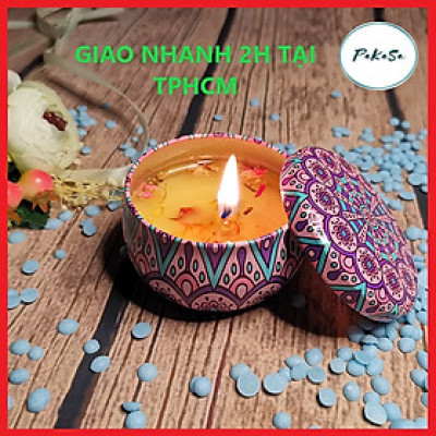 Sáp Nến Thơm Đốt Phòng/Nến Hoa Thơm Hoa Khô Thiên Nhiên An Toàn Cho Sức Khỏe PaKaSa - Chính hãng