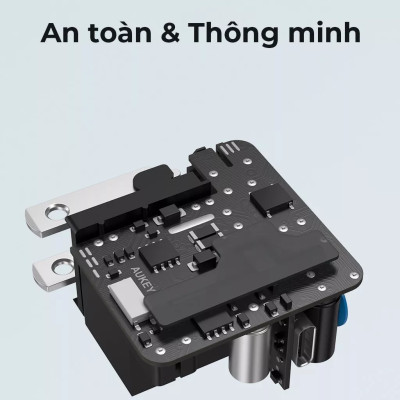 Củ Sạc Nhanh Siêu Nhỏ Aukey PA-F1S Cổng Type C Power Delivery 20W - Hàng Chính Hãng