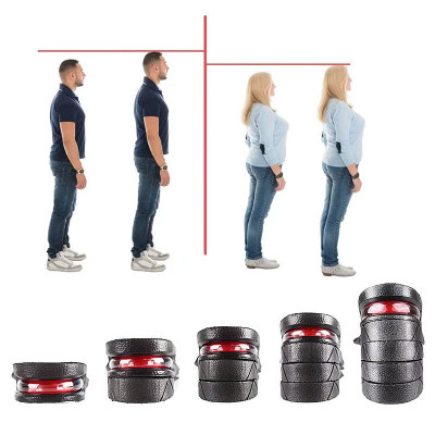 Lót giày tăng chiều cao tăng 5cm chất liệu Đệm Khí êm chân, thoáng khí Nguyên Bàn - Đen