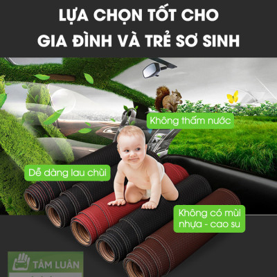 Thảm taplo xe ô tô da carbon Tâm Luân chống nắng và chống nóng không thấm nước (26 dòng xe - đời xe)