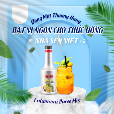 Mứt trái cây pha chế Madamsun vị Tắc (CALAMANSI PUREE) chai 1L - Hàng nhập khẩu Malaysia