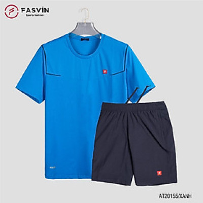 Bộ quần áo thể thao Big Size cộc tay nam Fasvin AT20155.HN chất thun cao cấp mềm mịn thoáng mát