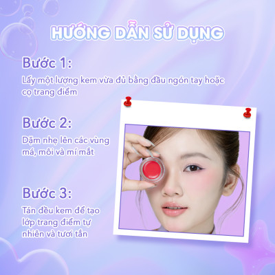 Má Hồng Dạng Kem myKella Trang Điểm Má - Môi - Mắt 3in1