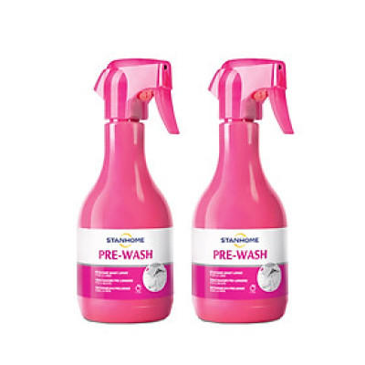 Combo 2 chai 1 vòi Xịt xử lý vết bẩn trước khi giặt Stanhome PreWash Ecolabel 500ml/chai- mẫu mới