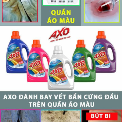 COMBO 2 CAN Nước tẩy quần áo màu đánh bay vết bẩn AXO 5 Lít Tiết Kiệm - Hương Thanh Khiết
