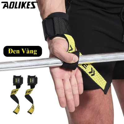 Dây kéo lưng trợ lực cổ tay AOLIKES AL7633 nâng tạ tập gym sports fitness protection help wristbands