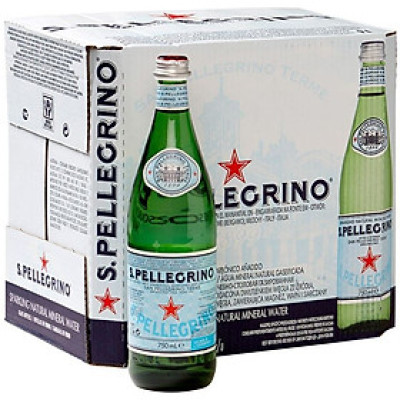 Nước khoáng có ga tự nhiên Sanpellegrino - Chai thủy tinh 750ml
