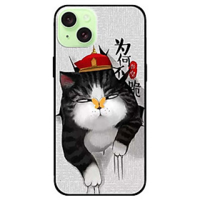 Ốp lưng dành cho Iphone 15 - Iphone 15 Plus - Iphone 15 Pro - Iphone 15 Pro Max - Mèo Cào Nón Đỏ - Hàng Chính Hãng