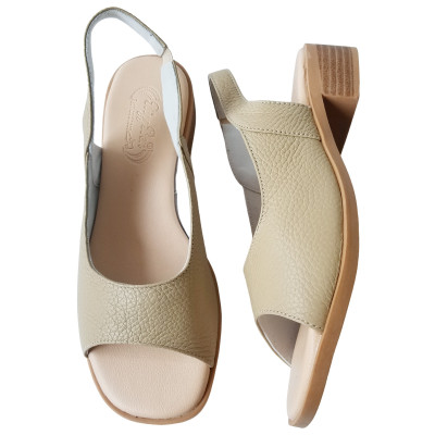 Giày Sandal Cao Gót Da Bò BIGGBEN Cao 3,5 Phân SDCG131