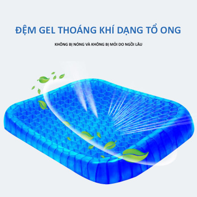 Đệm lót ghế, đệm gel tổ ong thoáng khí lót ghế ngồi, thoải mái tiện lợi phù hợp với mọi người