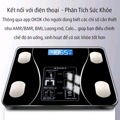 Cân Điện Tử Sạc USB Bluetooth: Theo Dõi Lượng Mỡ và Nhiệt Độ Phòng Tự Động Loại Tốt