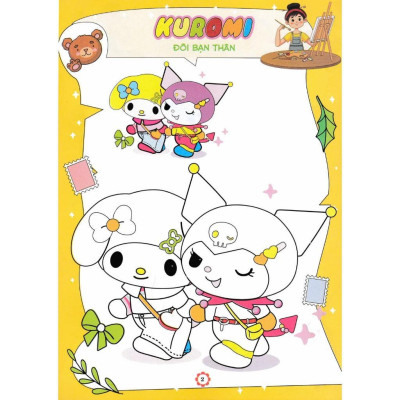 Sách - Bé Tô Màu Capybara + Kuromi - Combo 4 Cuốn - Hồng Ân