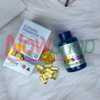 Evening Primrose Oil 1000mg Careline hộp 60 viên dầu hoa anh thảo Úc đẹp da cân bằng nội tiết tố nữ