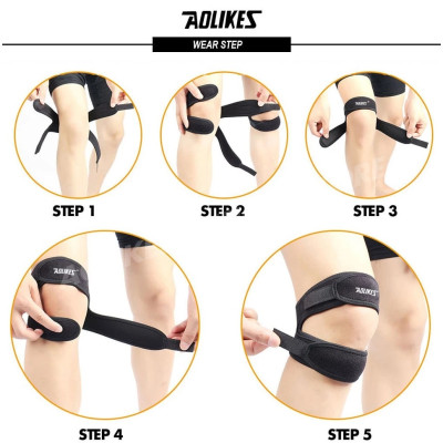 Đai hỗ trợ xương bánh chè đầu gối AOLIKES A-7929 đàn hồi khi chơi thể thao sport knee protector