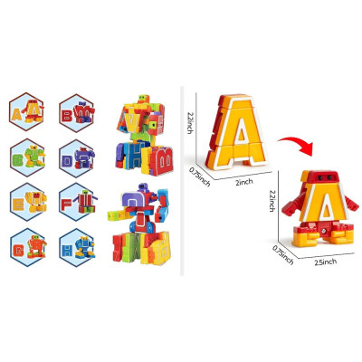 Đồ Chơi Lắp Ráp Biến Hình Robot Chữ Cái J - Cresta DK81236