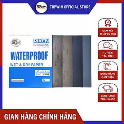 5 Tờ Giấy Nhám Nước RIKEN C35P Nhật Bản P150-180-240-320-400-600-800 Chính Hãng
