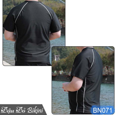 Áo bơi cỡ siêu lớn cho nam giới big size, người béo mập đến 200kg, phom rộng rãi thoải mái, thun lạnh co giãn đàn hồi cao, thoáng khí nhanh khô | BN071