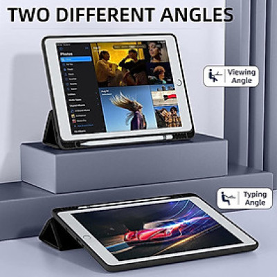 Bao da TPU cho iPad 10.2-inch Gen 7, Gen 8, Gen 9 Smart Case có khay đựng bút pencil – Hàng chính hãng