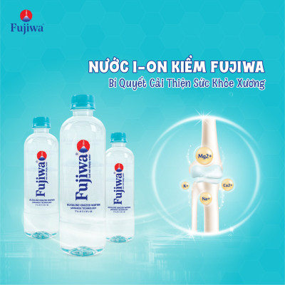 Thùng 24 Chai Nước Uống Ion Kiềm Cao Cấp Đóng Chai Fujiwa 300ml - Nước uống Detox với Công Nghệ Điện Phân Ion Kiềm
