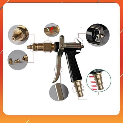 Vòi Xịt️Evoucher Bộ dây vòi xịt nước rửa xe, tưới cây , tăng áp 3 lần, loại 15m 206236 đầu đồng.đai+  đai