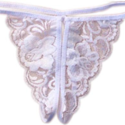 Bộ đồ lót ren lọt khe 2 mảnh - Màu trắng