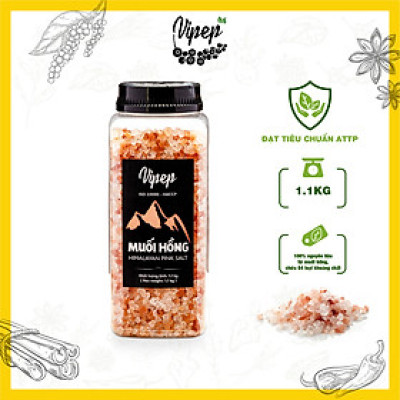 Muối Hồng Himalaya Nguyên Hạt Vipep Hũ Nhựa 1.1kg
