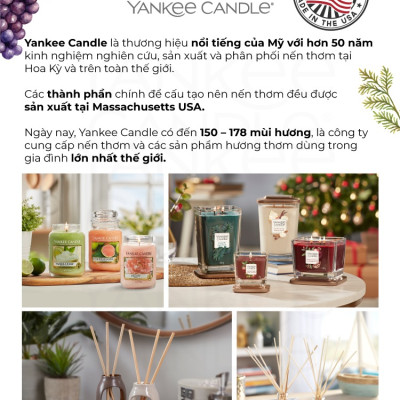 Nến hũ Yankee Candle size L - Balsam & Cedar (623g)