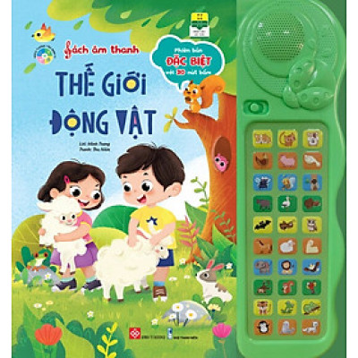 Sách Âm Thanh - Thế Giới Động Vật - Phiên Bản Đặc Biệt Với 30 Nút Bấm
