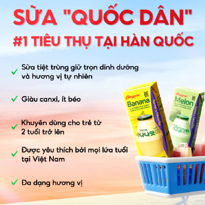 Thùng 24 hộp Sữa vị cà phê 200ml nhãn hiệu Binggrae