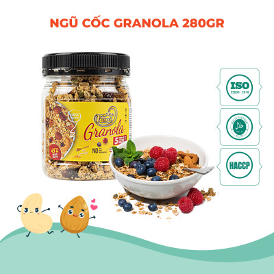 HẠT DINH DƯỠNG NGŨ CỐC GRANOLA FAMINUTS - Hũ Nhựa 280g- Ngũ Cốc Giảm Cân