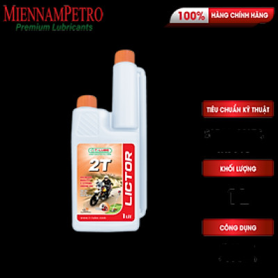 Dầu Nhớt Pha Xăng Tlube Lictor 2T SAE 30 1L  Bảo Vệ Và Hỗ Trợ Động Cơ Xe Máy, Mô Tô Hoạt Động Tối Đa
