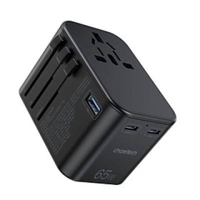 Củ sạc Choetech PD5009 du lịch đa năng công suất cao 65W (2 USB C+ 1 USB A)  (Hàng chính hãng)