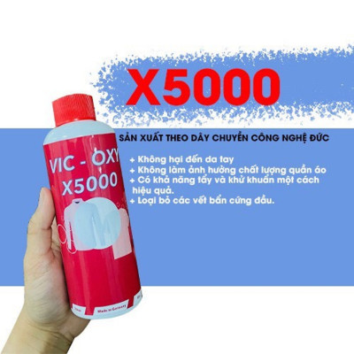 Chai Nước Thuốc Tẩy X5000, Nước Tẩy Trắng, Tẩy Mốc, Vết Ố Quần Áo, Chăn Ga Nước Tẩy Trắng Cao Cấp X5000 Đánh Bay Mọi Vết Bẩn Không Làm Phai Màu Vải Khử Khuẩn