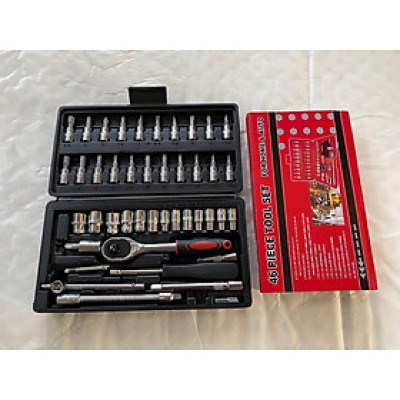 Ảnh Thật Bộ Đồ Nghề Sửa Chữa Xe Hơi Xe Máy 46 Món - Bộ Dụng Cụ Tuýp Khẩu Đa Năng 46 Chi Tiết Mở Ốc Vít Bulong Tiện Dụng