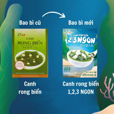Thùng 12 hộp canh rong biển hộp 10 gói không bột ngọt - TÂM MINH FOODS
