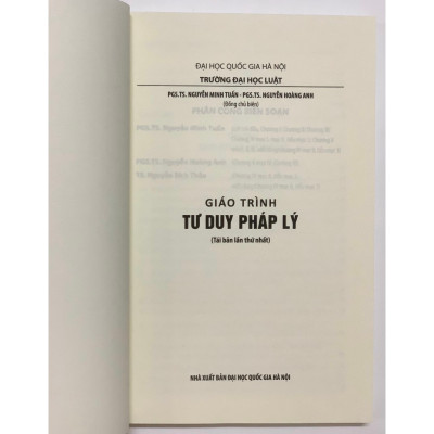 Sách - Giáo Trình Tư Duy Pháp Lý (Tái bản lần thứ nhất)