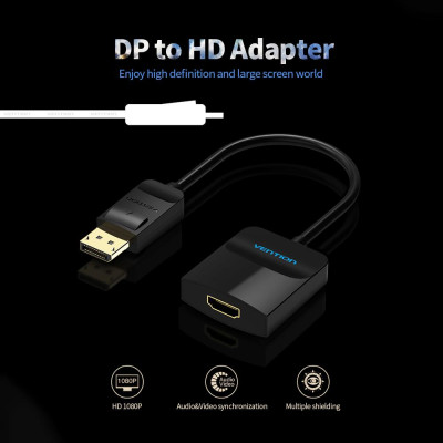 Bộ chuyển đổi VENTION  DP sang HD 1080P DisplayPort to HD Converter Male to Female for Desktop TV Displayer with 15cm / 5.91in