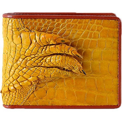 Ví Nam Da Cá Sấu Gù Chân Huy Hoàng HT2754 - Vàng Nghệ