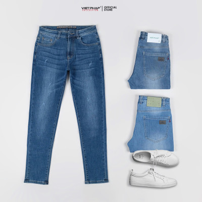 (BIG SALE) Quần Jeans Nam VIỆT PHÁP - Chất  liệu Cotton co giãn, độ bền màu cao 3621