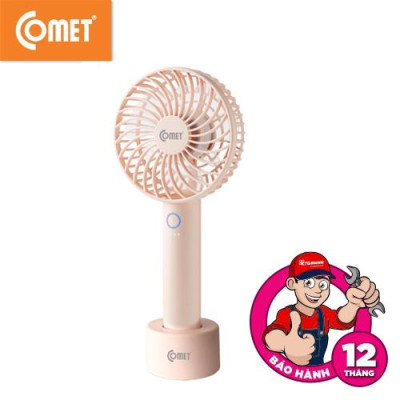 Hàng chính hãng - Quạt Sạc Cầm Tay Cao Cấp Comet CRF1004 4W có đế rời, 6 cánh quạt