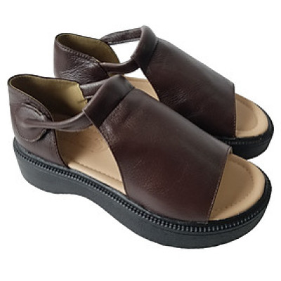 Giày Sandal Nữ Da Bò Thật BIGGBEN Cao 5 phân SDN103