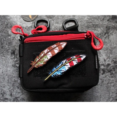 Patch_miếng dán velcro vải huy hiệu lông vũ_chiến thuật