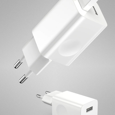 Củ Sạc Nhanh Thương Hiệu Baseus Công Suất 24W Công Nghệ Qualcomm QC 3.0 Tự Động Điều Chình Dòng Sạc - Hàng Chính Hãng