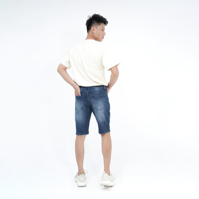 Quần Short Jeans Nam Cao Cấp HUNTER X-RAYS Form Slimfit Thun Màu Xanh  S68