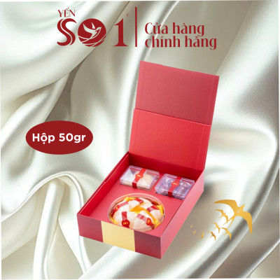 [Hộp 50gram ] Yến Số 1 Nhất Phẩm Hai Mặt Sợi, Yến Tươi Tinh Chế, Yến Sào Thật 100%