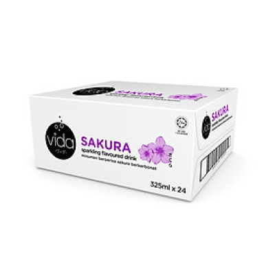 [Thùng 24 Lon] Nước Ngọt Có Ga Không Calo Vida, Hương Cam Chanh, Táo, Vải Muối, Nhập Khẩu Malaysia - 24 Lon x 325ml