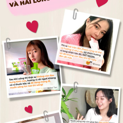 [QUÀ 20.10] Nước Uống Thảo Mộc Giảm Đau Bụng Kinh Hiệu Quả, Tăng Kích Cỡ Vòng 1, Thon Gọn Sắc Vóc Ba Zhen Ujuwon Bust Up (Hộp 8 Gói)