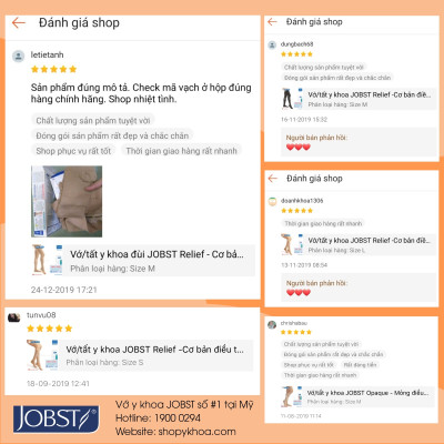 Vớ y khoa đùi Hỗ Trợ Điều Trị suy giãn tĩnh mạch chân JOBST Relief chuẩn áp lực 20-30mmHg (đen, kín ngón) (tất y khoa)