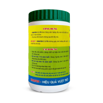 Thuốc điều hòa sinh trưởng KINAFON 2.5 PA giúp kích thích tăng sản lượng mủ cây cao su