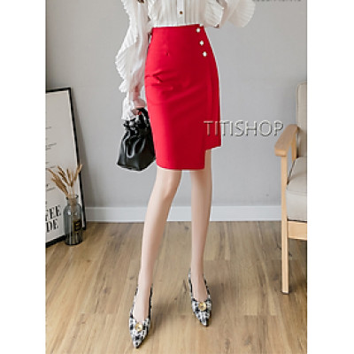 Chân váy nữ Titishop CV111 Đỏ 